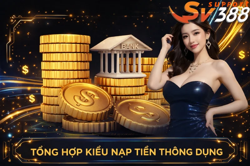 Quy trình nạp tiền SV388 theo 3 cách phổ biến: ngân hàng, ví điện tử và thẻ cào